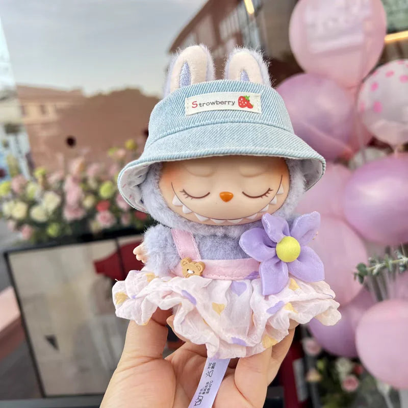 Boho Dress & Bloomy Hat Set - Labubu Collection