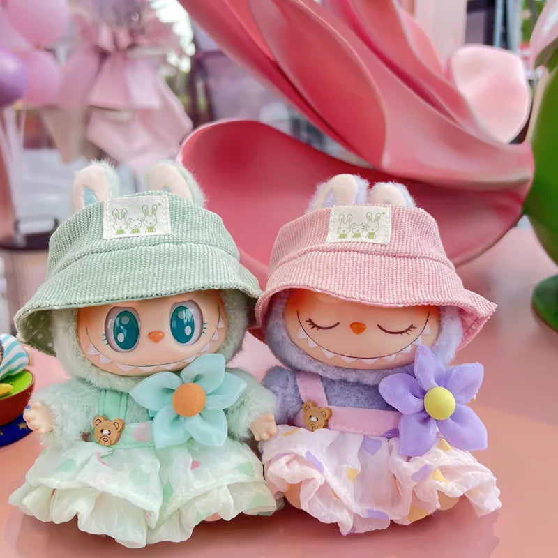 Boho Dress & Bloomy Hat Set - Labubu Collection