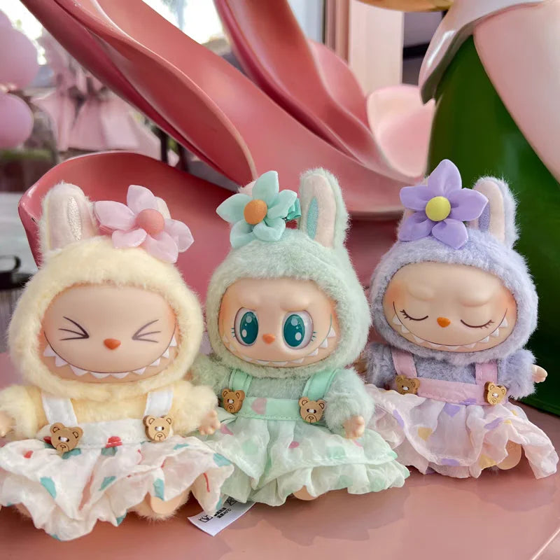 Boho Dress & Bloomy Hat Set - Labubu Collection
