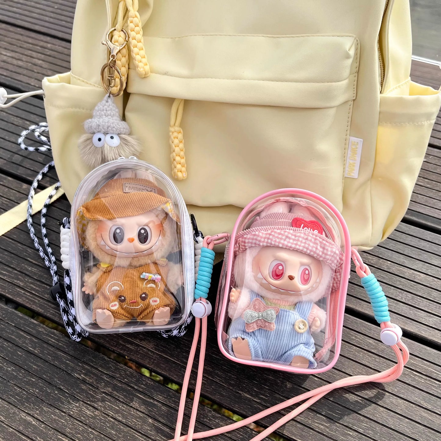 Clear Labubu Travel Bag