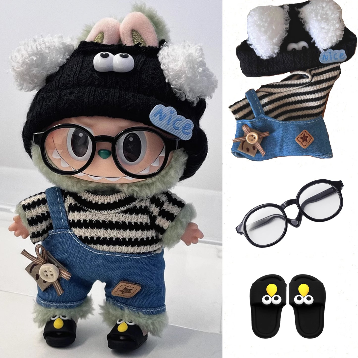 Mini Overalls Set - Labubu Collection