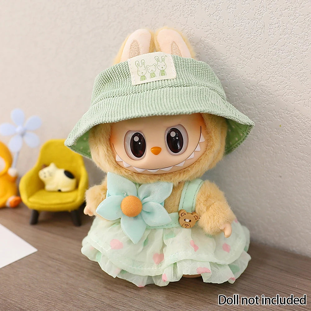 Boho Dress & Bloomy Hat Set - Labubu Collection