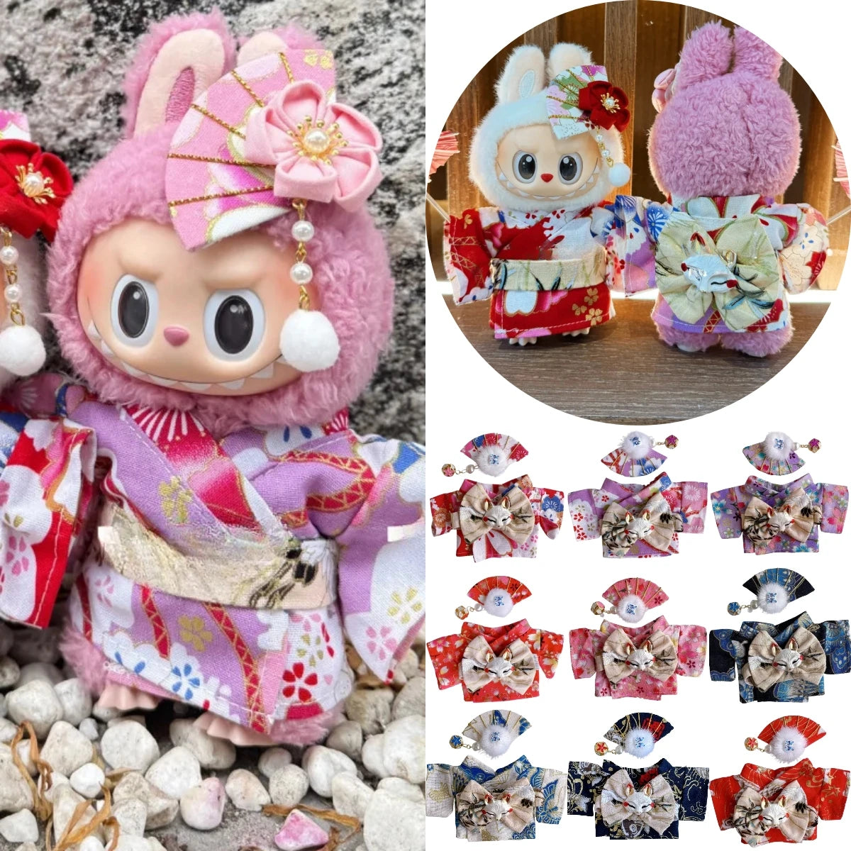 Kimono Set (Sakura Style) – Labubu Collection