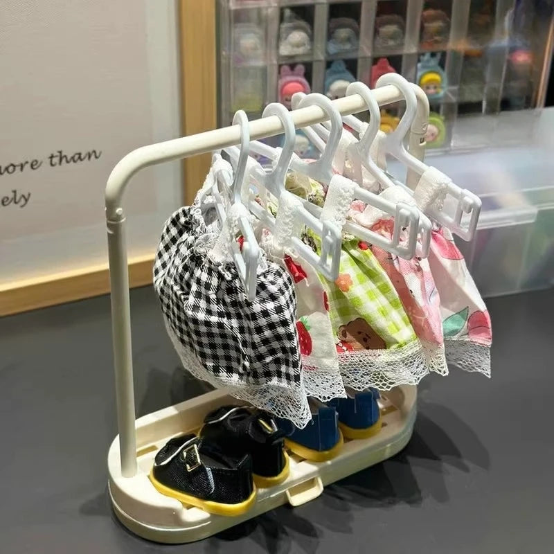 Tiny Clothes Rack with Hangers – Labubu Collection