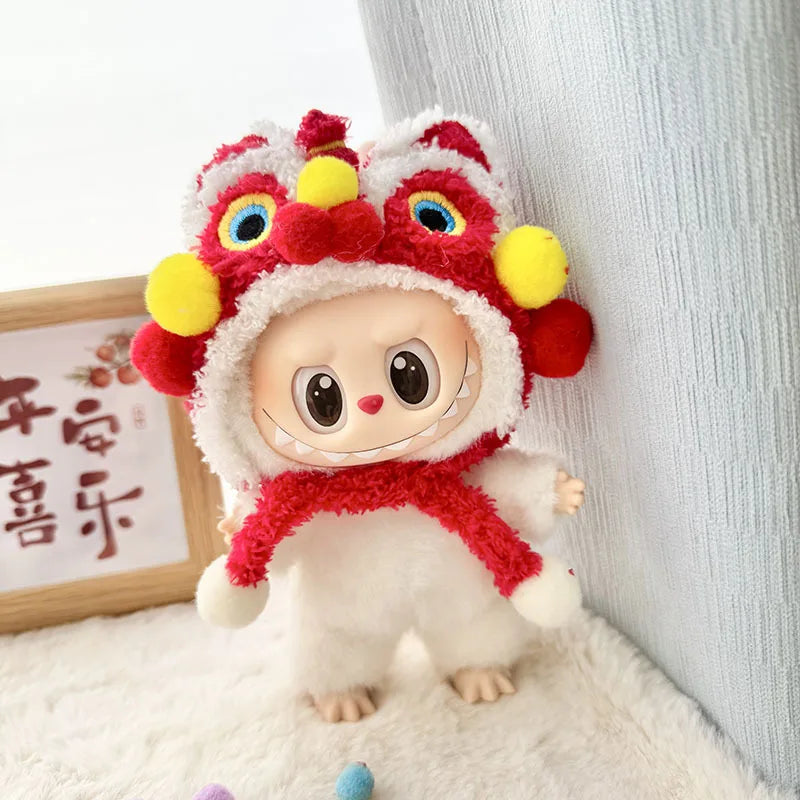 Red Festival Lion Dance Outfit – Labubu Collection
