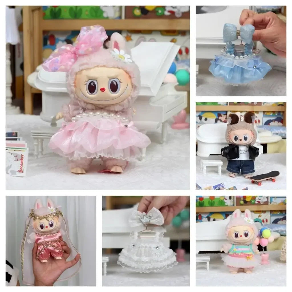 Pastel Party Dress with Bow - Labubu Collection