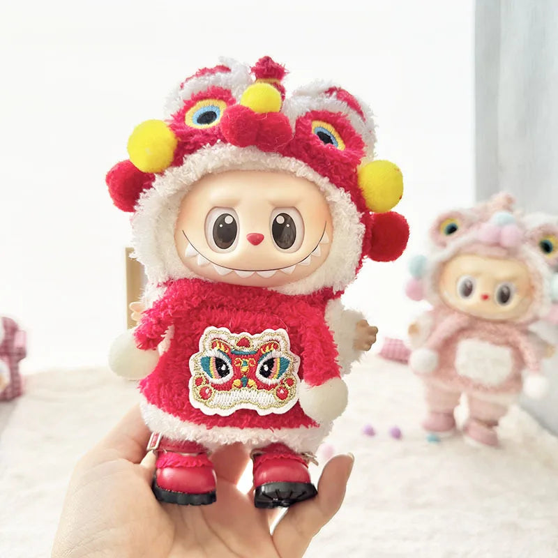 Red Festival Lion Dance Outfit – Labubu Collection