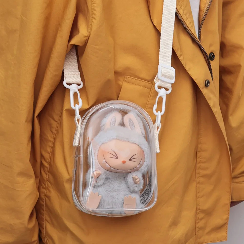 Clear Labubu Travel Bag