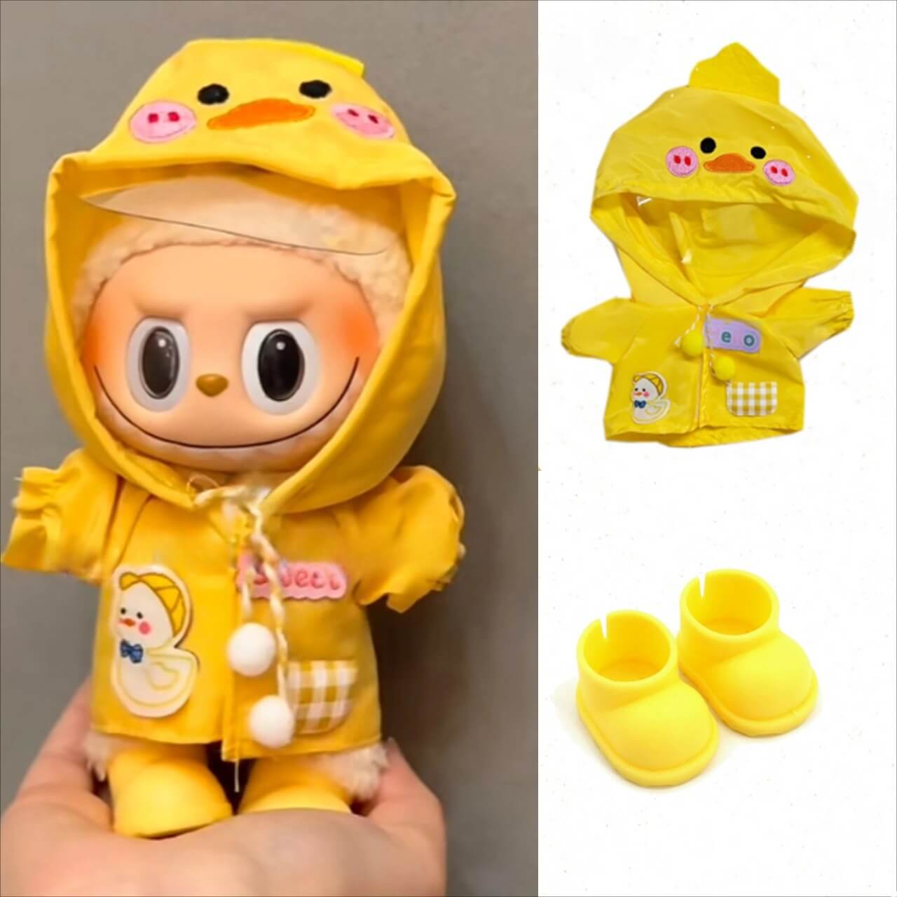 Mini Raincoat & Boots Set – Labubu Collection