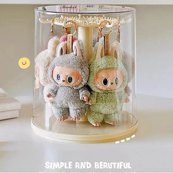 Rotating Transparent Display Stand - Labubu Collection
