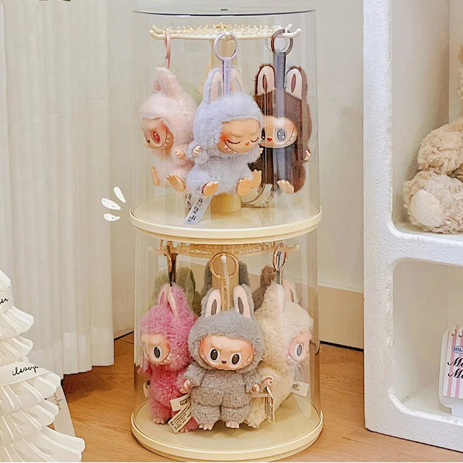 Rotating Transparent Display Stand - Labubu Collection