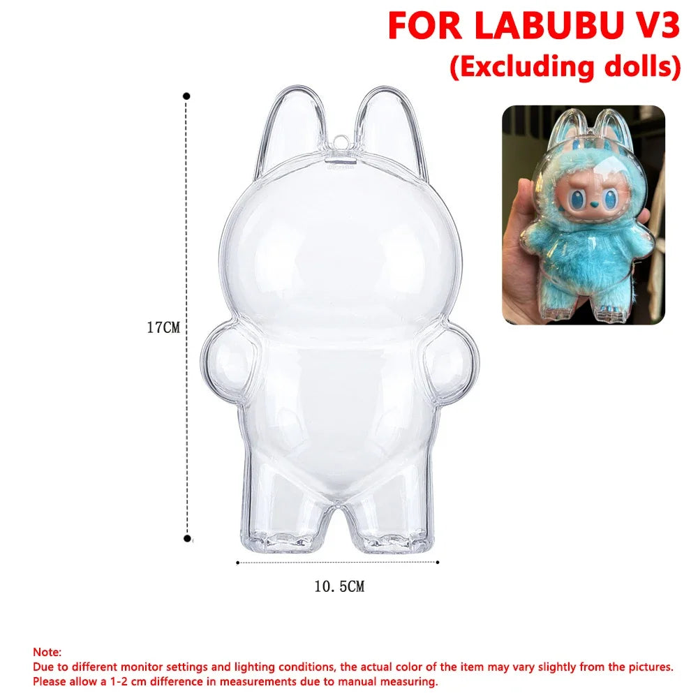 Clear Protective Display Case - Labubu Collection
