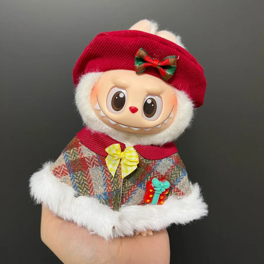 Christmas Red Beret Cottage Set -Labubu Collection