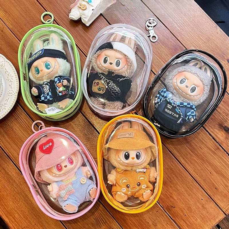 Colourful Clear Doll Display Bag - Labubu Collection