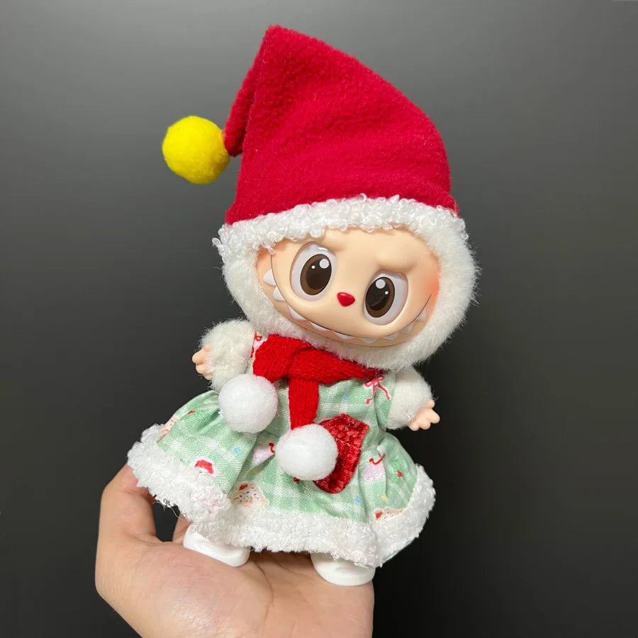 Santa Hat Christmas Dress - Labubu Collection