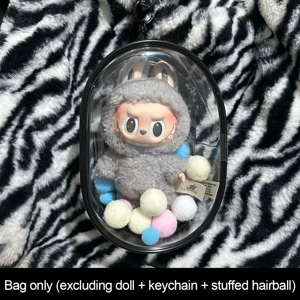 Colourful Clear Doll Display Bag - Labubu Collection