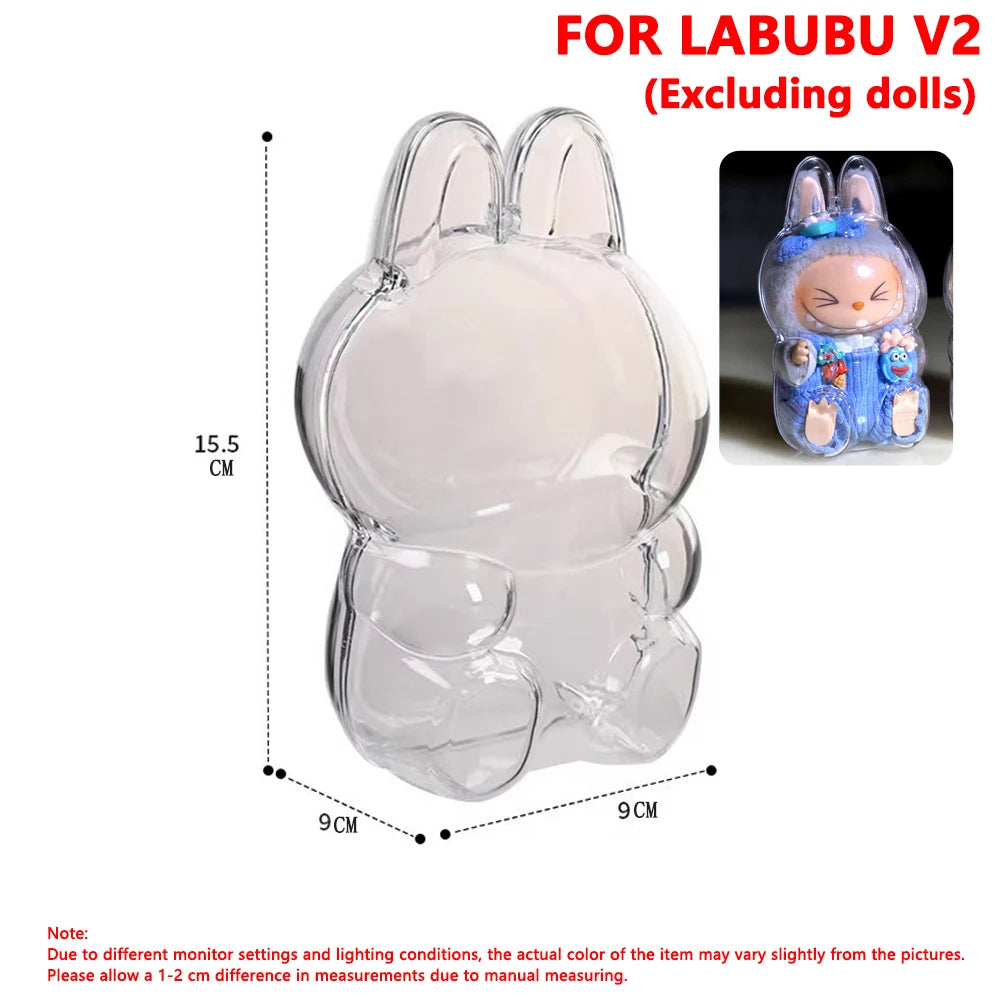 Clear Protective Display Case - Labubu Collection