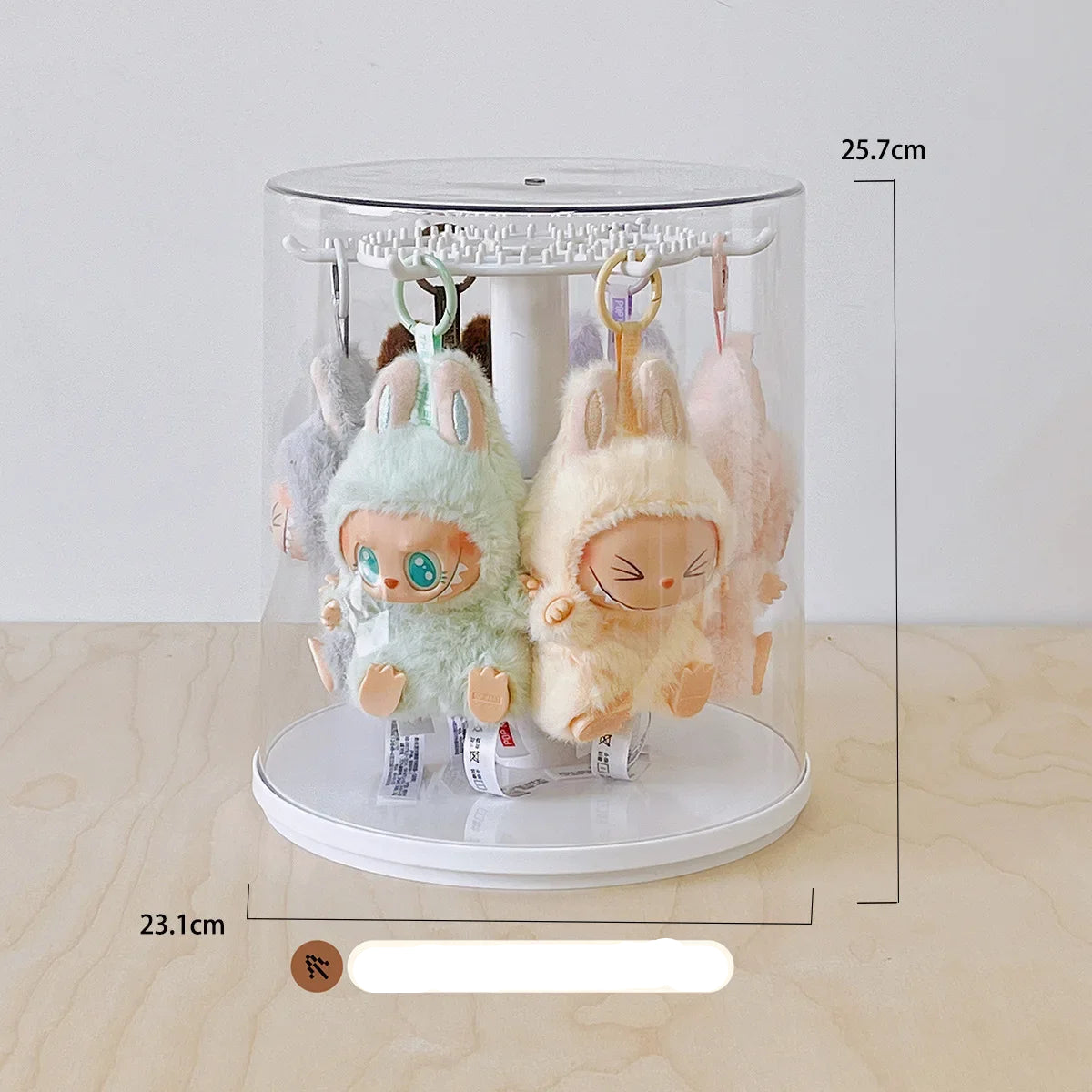 Rotating Transparent Display Stand - Labubu Collection