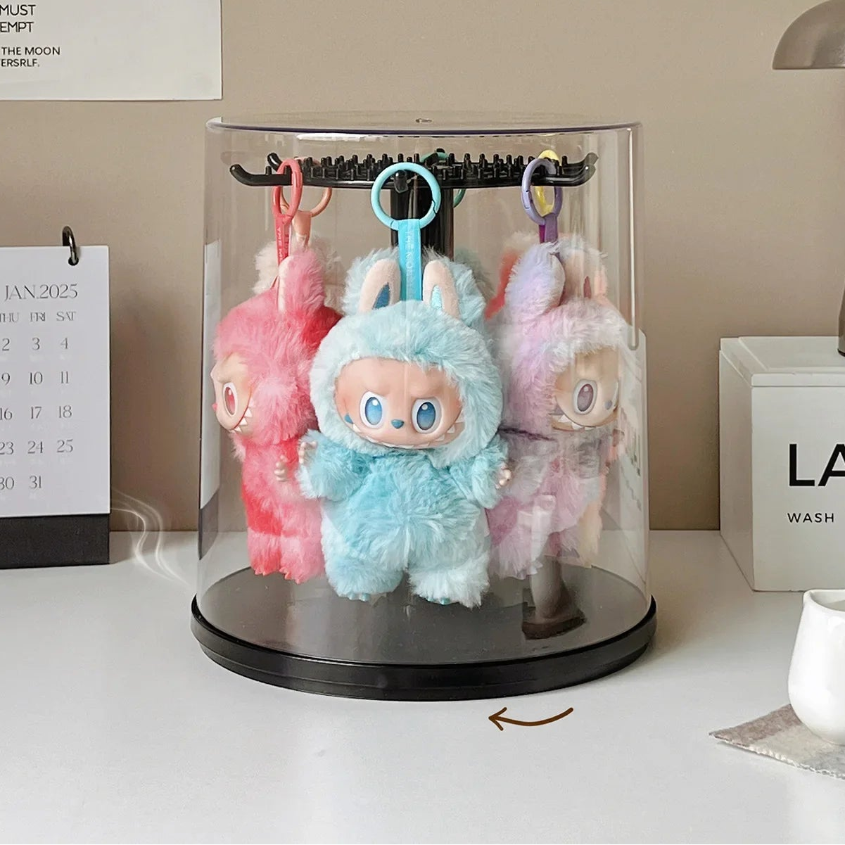 Rotating Transparent Display Stand - Labubu Collection