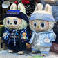 Blue Checkered Streetwear Set  – Labubu Collection